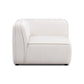 Travie White Sand Performance Corduroy Velvet Corner Chair
