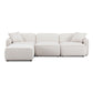 Travie White Sand Performance Corduroy Velvet 4-Piece Modular Sectional