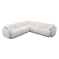 Travie White Sand Performance Corduroy Velvet Modular L-Sectional