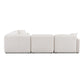 Travie White Sand Performance Corduroy Velvet Modular L-Sectional