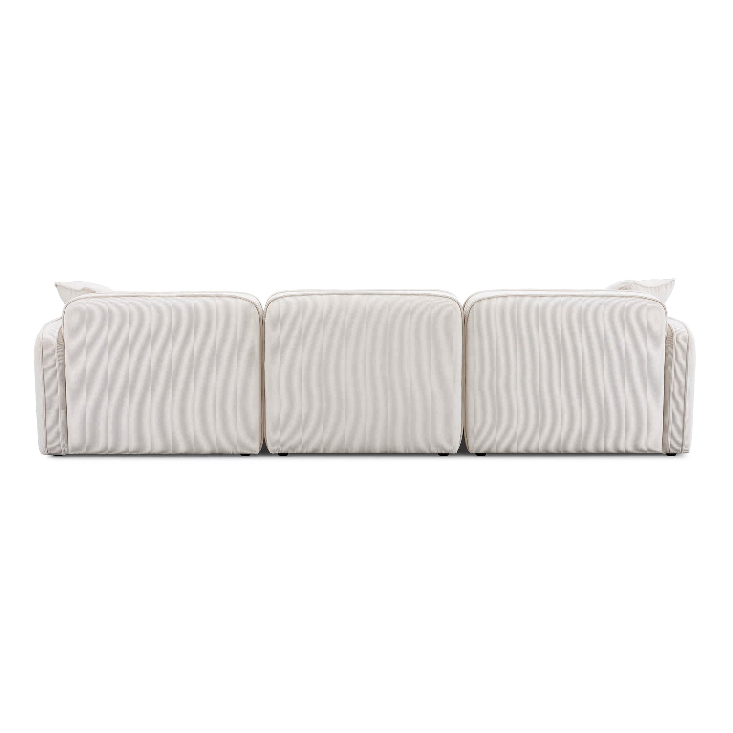 Travie White Sand Performance Corduroy Velvet Modular Sofa