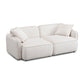 Travie White Sand Performance Corduroy Velvet Modular Loveseat