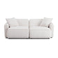 Travie White Sand Performance Corduroy Velvet Modular Loveseat