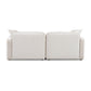 Travie White Sand Performance Corduroy Velvet Modular Loveseat