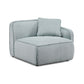 Travie Sea Blue Performance Corduroy Velvet RAF Corner Chair