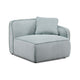 Travie Sea Blue Performance Corduroy Velvet RAF Corner Chair