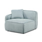 Travie Sea Blue Performance Corduroy Velvet LAF Corner Chair