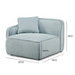 Travie Sea Blue Performance Corduroy Velvet LAF Corner Chair