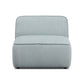 Travie Sea Blue Performance Corduroy Velvet Armless Chair