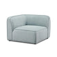 Travie Sea Blue Performance Corduroy Velvet Corner Chair