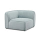 Travie Sea Blue Performance Corduroy Velvet Corner Chair