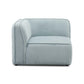 Travie Sea Blue Performance Corduroy Velvet Corner Chair