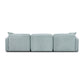 Travie Sea Blue Performance Corduroy Velvet 4-Piece Modular Sectional