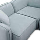 Travie Sea Blue Performance Corduroy Velvet 4-Piece Modular Sectional