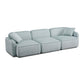 Travie Sea Blue Performance Corduroy Velvet Modular Sofa