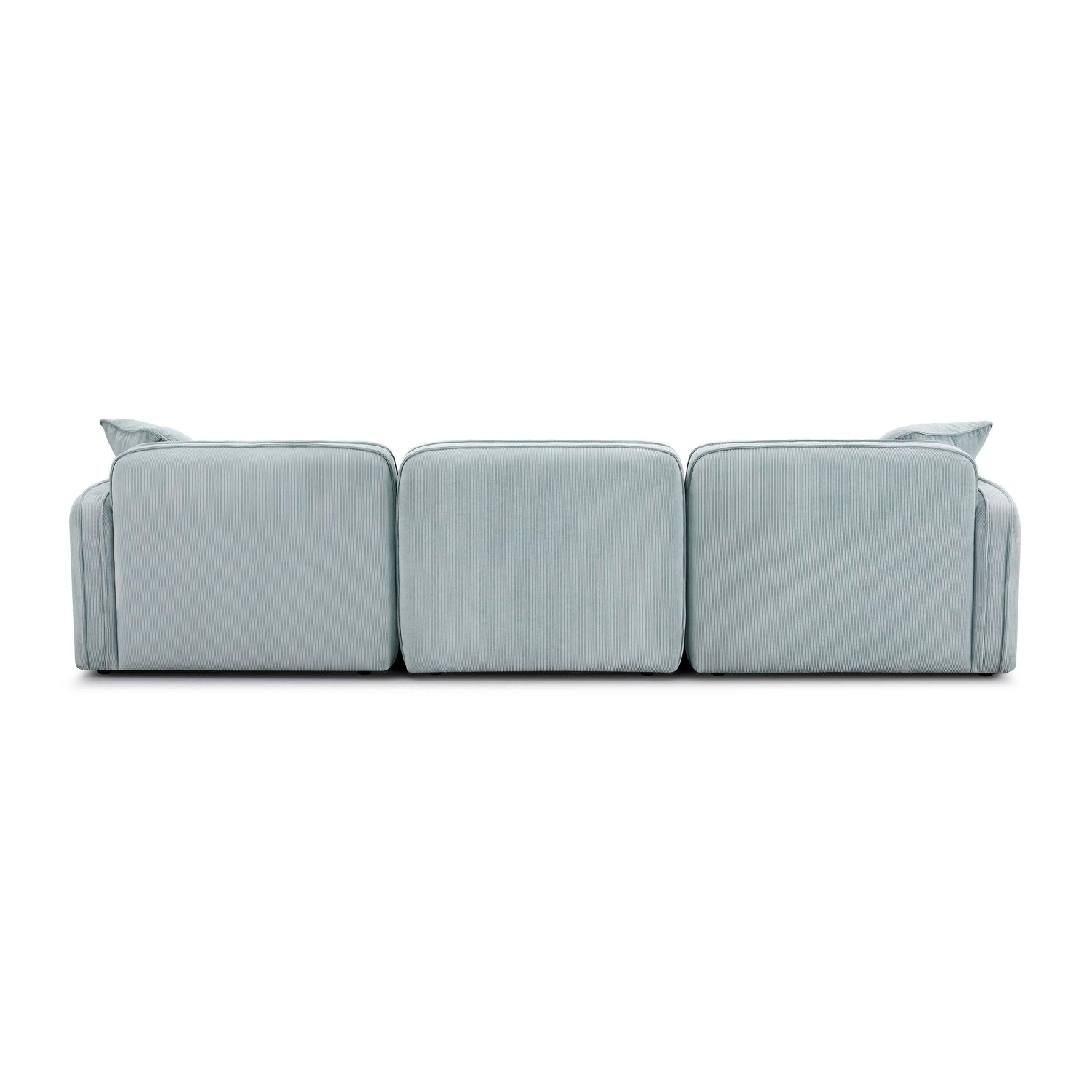 Travie Sea Blue Performance Corduroy Velvet Modular Sofa