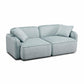 Travie Sea Blue Performance Corduroy Velvet Modular Loveseat
