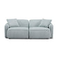 Travie Sea Blue Performance Corduroy Velvet Modular Loveseat