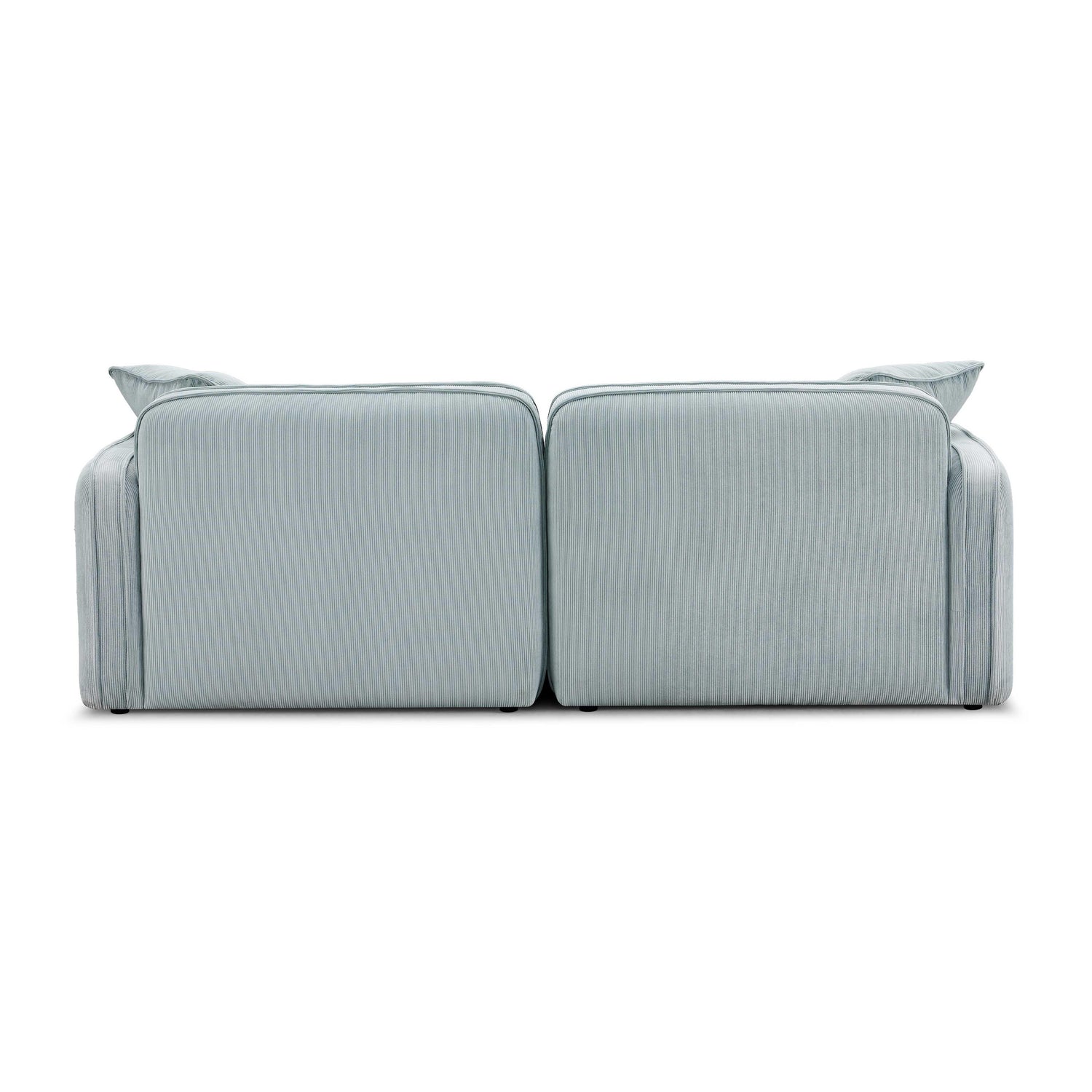 Travie Sea Blue Performance Corduroy Velvet Modular Loveseat
