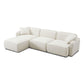 Travie Sand Upcycled Linen 4-Piece Modular Sectional