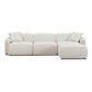 Travie Sand Upcycled Linen 4-Piece Modular Sectional