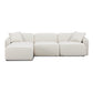 Travie Sand Upcycled Linen 4-Piece Modular Sectional