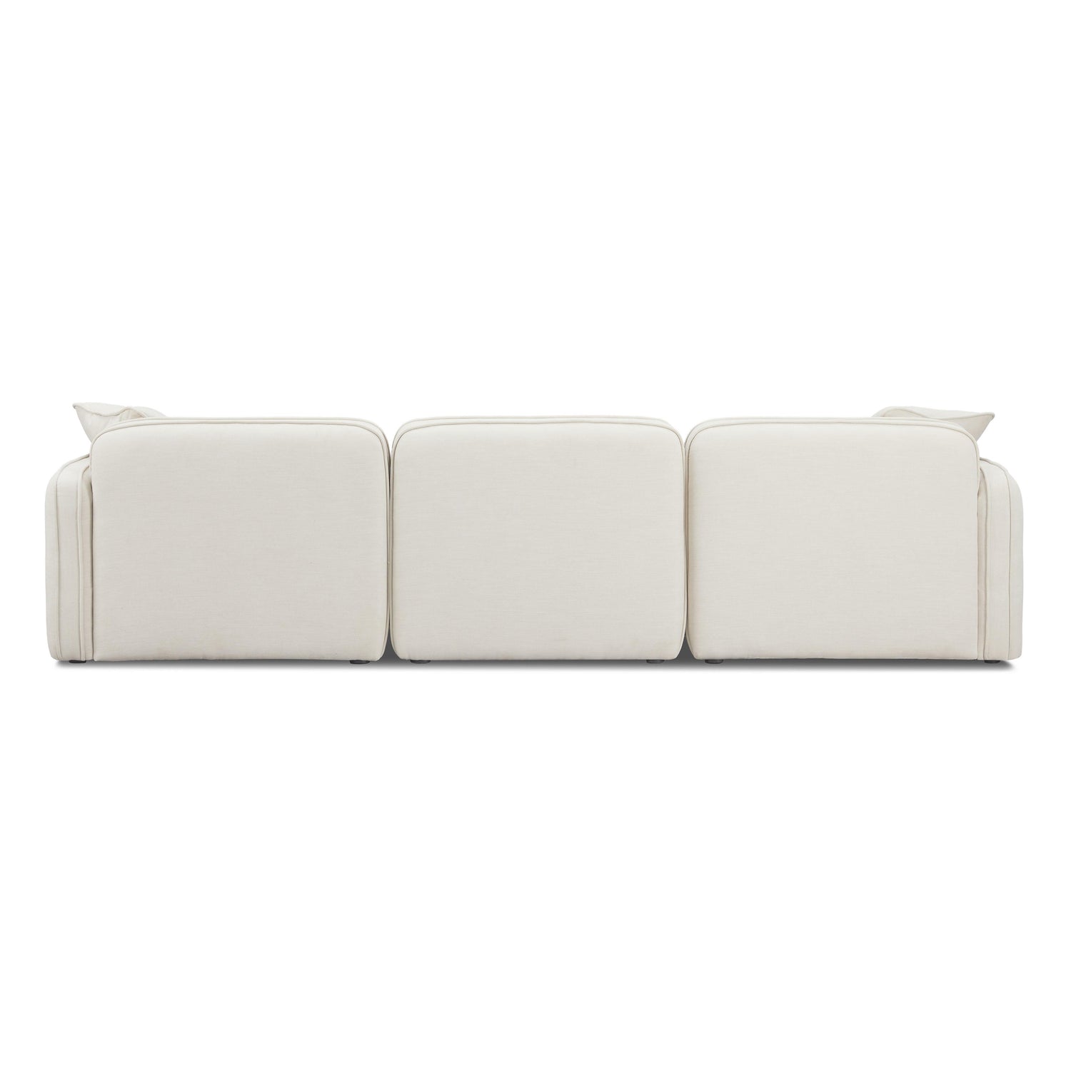 Travie Sand Upcycled Linen 4-Piece Modular Sectional
