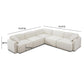 Travie Sand Upcycled Linen Modular L-Sectional