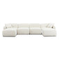 Travie Sand Upcycled Linen 6-Piece Modular U-Sectional