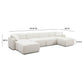 Travie Sand Upcycled Linen 6-Piece Modular U-Sectional