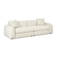 Kourtney Cream Faux Mohair 100 inch Sofa