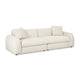 Kourtney Cream Faux Mohair 100 inch Sofa
