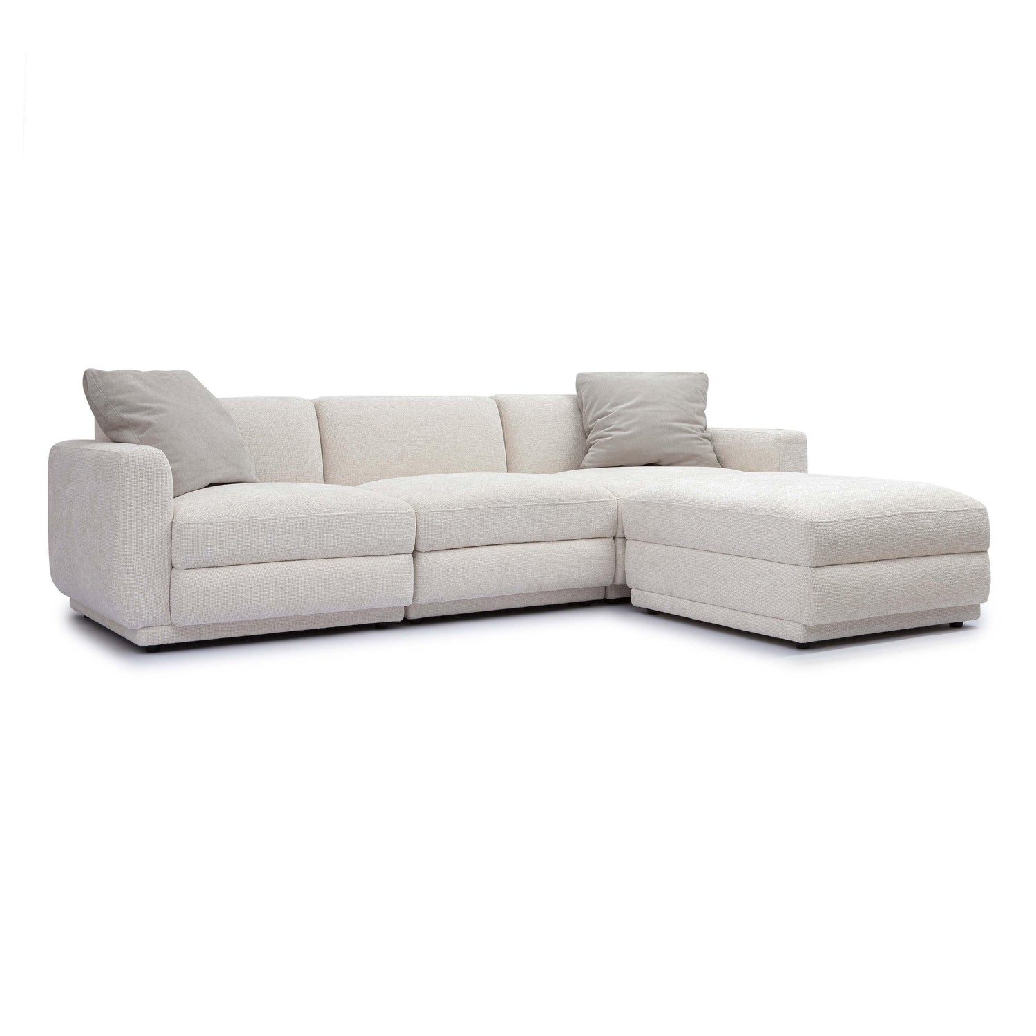 Perry Cream Chenille Modular Sectional