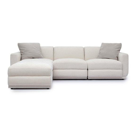 Perry Cream Chenille Modular Sectional