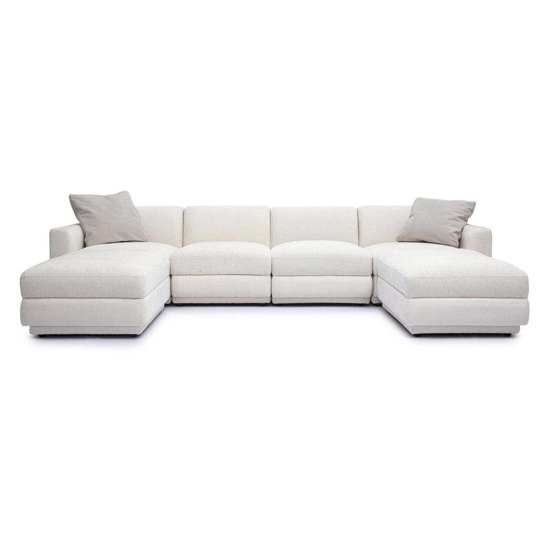 Perry Cream Chenille Modular U-Sectional