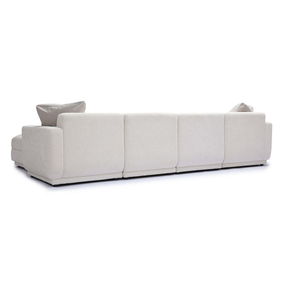 Perry Cream Chenille Modular U-Sectional