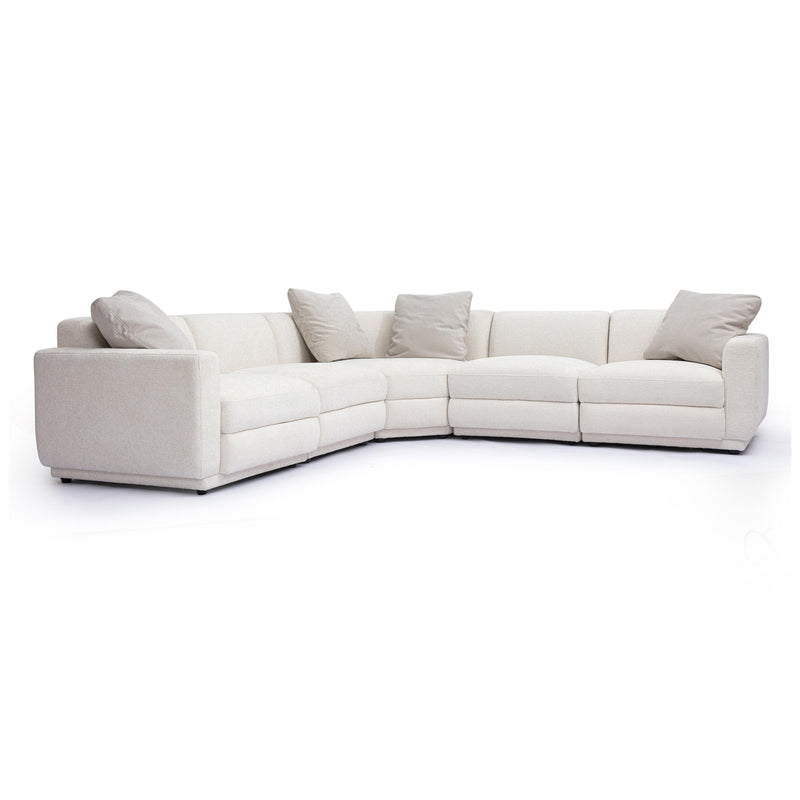 Perry Cream Chenille Modular L-Sectional
