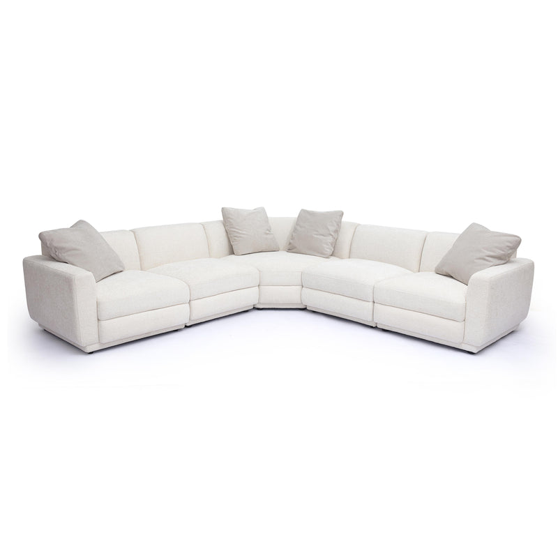 Perry Cream Chenille Modular L-Sectional