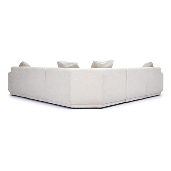 Perry Cream Chenille Modular L-Sectional