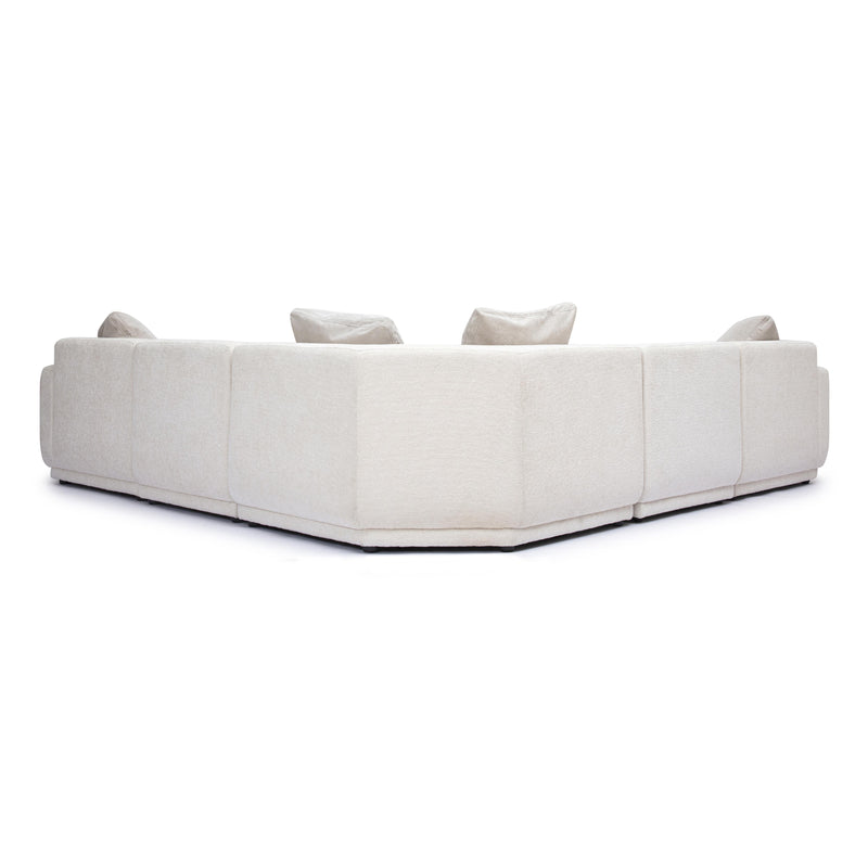 Perry Cream Chenille Modular L-Sectional
