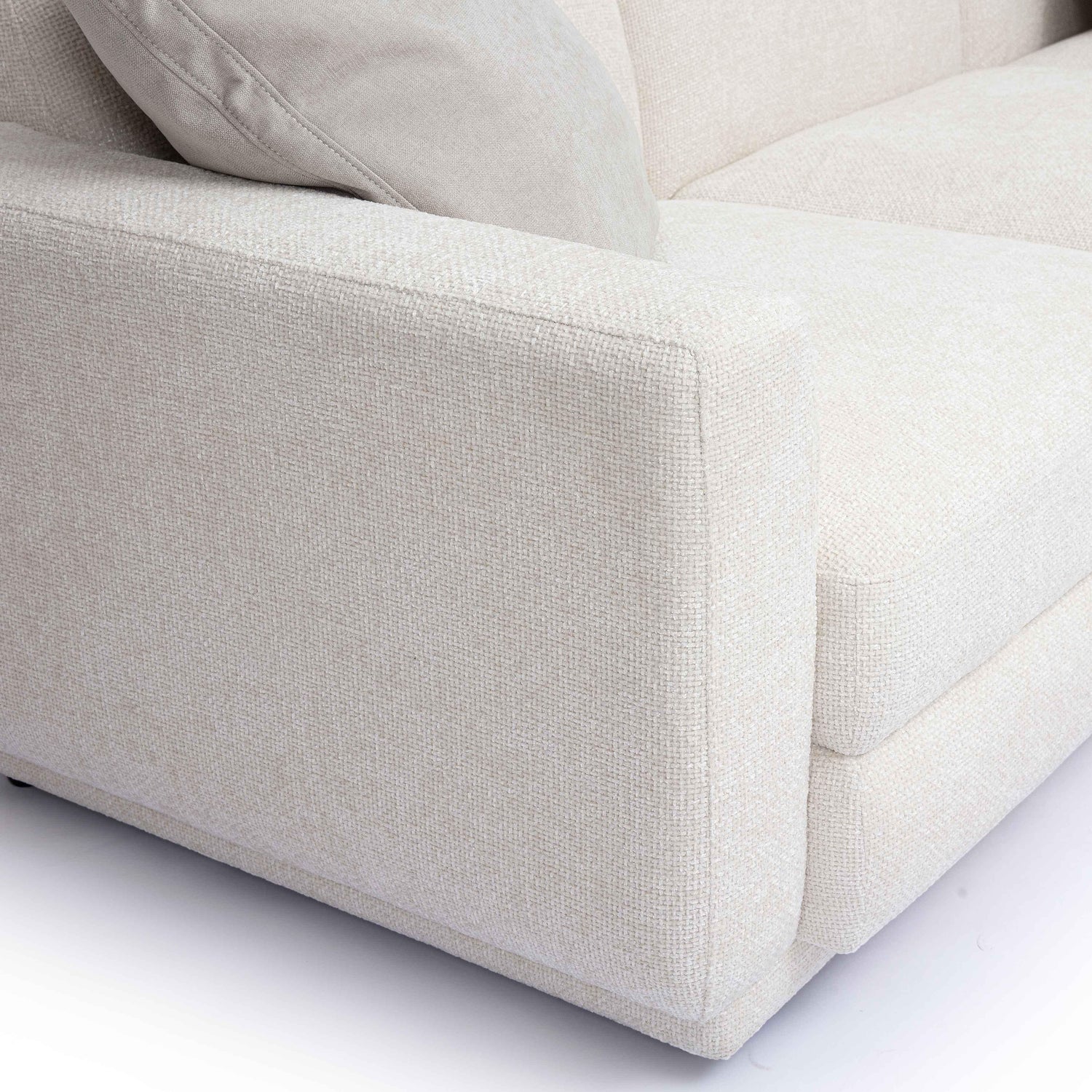 Perry Cream Chenille Modular L-Sectional