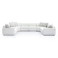 Perry Cream Chenille Modular Large U-Sectional