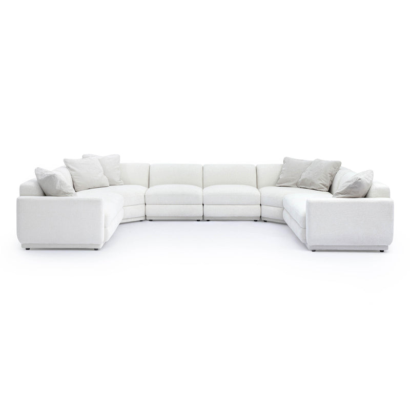 Perry Cream Chenille Modular Large U-Sectional