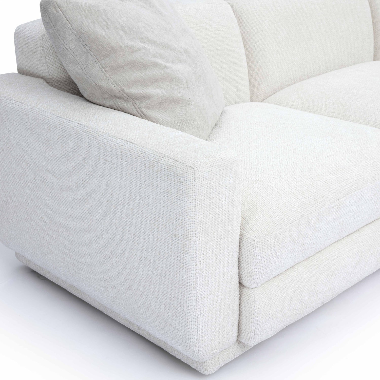Perry Cream Chenille Modular Large U-Sectional