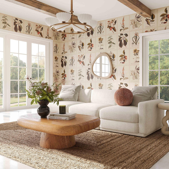 Perry Cream Chenille Modular Sofa