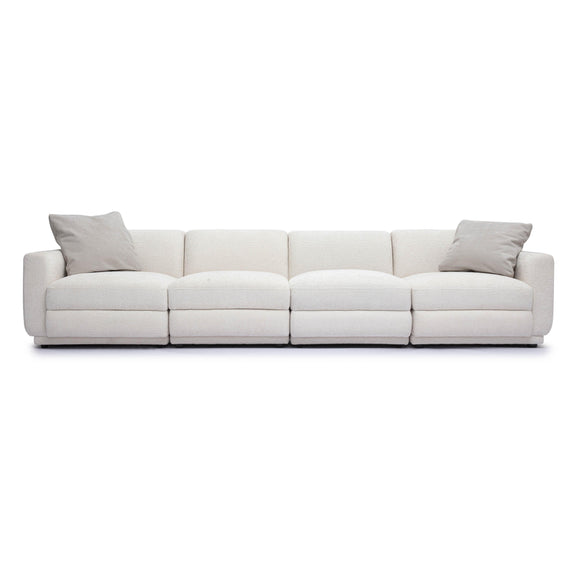 Perry Cream Chenille Modular Long Sofa