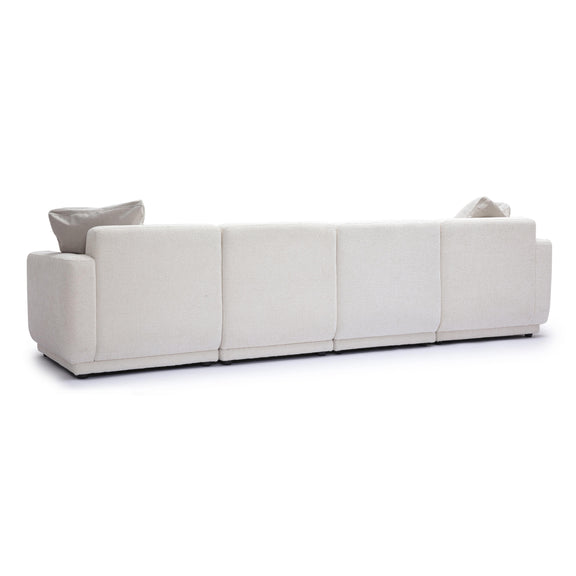 Perry Cream Chenille Modular Long Sofa