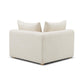 Hangover Cream Heavy Textured Fabric Modular Corner Chair