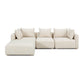 Hangover Cream Heavy Textured Fabric 4-Piece Modular Sectional
