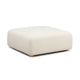 Hangover Cream Heavy Textured Fabric Ottoman
